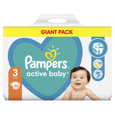 Pampers Plienky Active Baby 3 Midi (6-10 kg) Giant Pack 90 ks