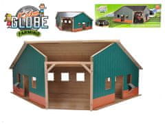 Kids Globe Drevená garáž/farma 38 x 100 x 38 cm 1:16 v krabici