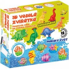 Kids World Magnetky 3D veselé zvieratká 12 ks