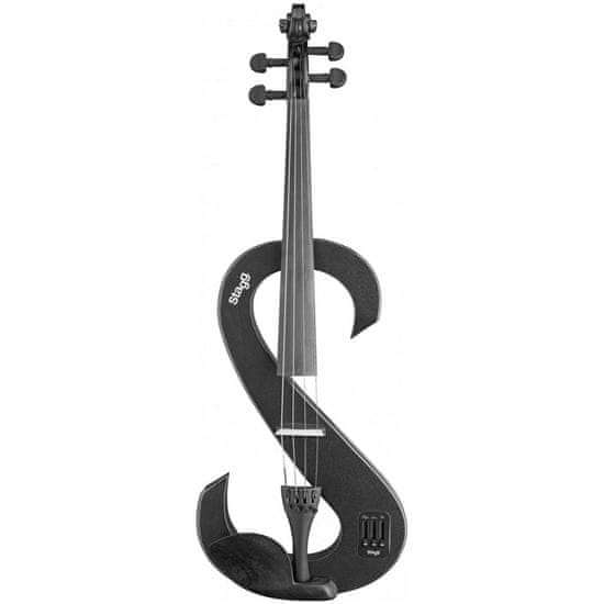 Stagg EVA 4/4 BK, elektrická viola s puzdrom a slúchadlami, čierna