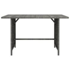 Vidaxl Záhradný jedálenský stôl sivý 110x70x65 cm polyratan