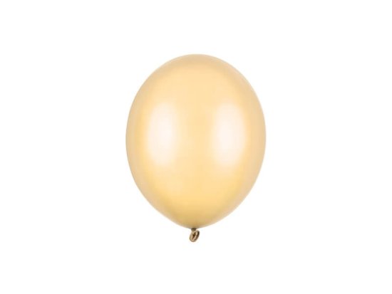 PartyDeco Balóny metalické svetlooranžové 12cm 100ks