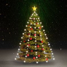 Vidaxl Svetelná reťaz na vianočný stromček 210LED studená biela 210cm