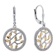 Brilio Silver Štýlový bicolor set šperkov SET215W (prívesok, náušnice)