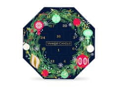 Yankee Candle Adventný kalendár čajových sviečok so svietnikom 24 x 9,8 g