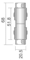 Light Impressions Deko-Light koľajnicový systém 3-fázový 230V D Line elektrická spojka 220-240V AC / 50-60Hz biela RAL 9016 68 710015