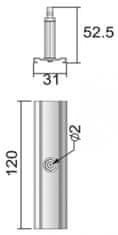 Light Impressions Deko-Light koľajnicový systém 3-fázový 230V D Line závesný držiak stropný rozeta 1,5m čierna RAL 9011 120 710050