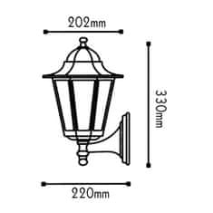 ACA ACA Lighting Garden lantern vonkajšie nástenné svietidlo HI6021GB