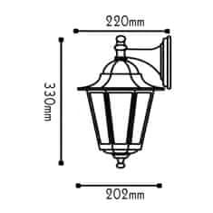 ACA ACA Lighting Garden lantern vonkajšie nástenné svietidlo HI6022R