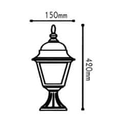 ACA ACA Lighting Garden lantern vonkajšie stojacie svietidlo HI6043B