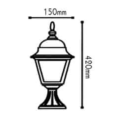 ACA ACA Lighting Garden lantern vonkajšie stĺpové svietidlo HI6044W