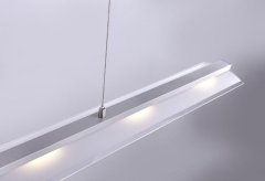 PAUL NEUHAUS LEUCHTEN DIREKT aj s JUST LIGHT LED závesné svietidlo vo farbe ocele s nastaviteľnou teplotou farby, bezkontaktným vypínačom, funkciou stmievania a nastaviteľnou výškou 2700-5000K