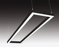SEC SEC Stropné alebo závesné LED svietidlo s priamym osvetlením WEGA-FRAME2-DA-DIM-DALI, 32 W, čierna, 607 x 330 x 50 mm, 4000 K, 4260 lm 322-B-102-01-02-SP