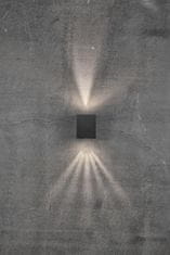 NORDLUX NORDLUX vonkajšie nástenné svietidlo Canto Kubi 2 2x6W LED čierna číra 49711003