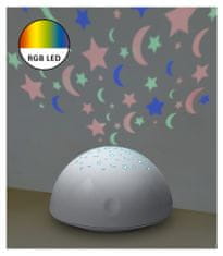 Rabalux Rabalux detská nočná lampička s projektorom Lina LED 0,5W biela RGB 1470