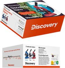 Levenhuk Discovery Nano, 40-400x, 0,3MP, biela, + kniha Neviditelný svět