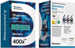 Levenhuk Discovery Pico, 40-400x, 1,3MP, bieločierna, + kniha Neviditelný svět