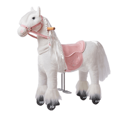 Mechanický jazdiaci kôň Tiara S s ružovým sedlom