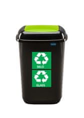 Plafor Odpadkový kôš na triedený odpad 28 ls vekom - zelený, sklo