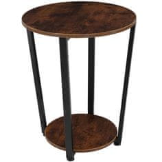 tectake Odkladací stolík Swindon 50x62,5cm - Industrial tmavé drevo