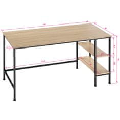 tectake Písací stôl Donegal 140x60x76,5cm - Industrial svetlé drevo, dub Sonoma