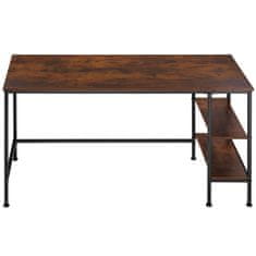 tectake Písací stôl Donegal 140x60x76,5cm - Industrial tmavé drevo