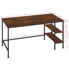 tectake Písací stôl Donegal 140x60x76,5cm - Industrial tmavé drevo