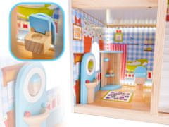 iMex Toys Drevený domček pre bábiky 90cm LED