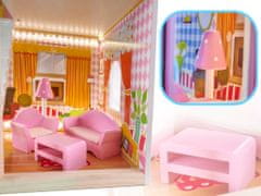 iMex Toys Drevený domček pre bábiky 90cm LED