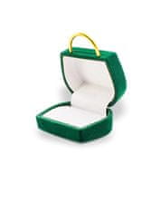 Beneto Tmavozelená darčeková krabička na prsteň alebo náušnice Kabelka KDET20-GR