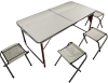Campingový set - stôl 120 × 60 cm + 4 stoličky