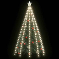 Vidaxl Vianočná svetelná reťaz na stromček 300LED studená biela 300cm
