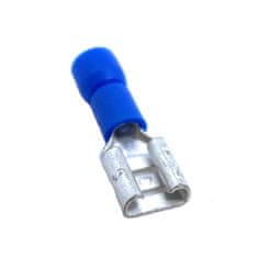 Izolované Cu lisovacie dutinky ploché modré 2,5mm² 2,8×0,5mm / 2,5mm2 100 ks