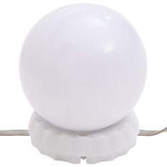 Vidaxl Toaletný stolík s LED lesklý biely 60x40x140 cm