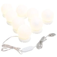Vidaxl Osvetlenie zrkadla, 8 teplých a studených bielych žiaroviek LED
