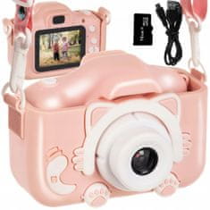Iso Trade Detský digitálny fotoaparát + 16 GB micro SD | ružový