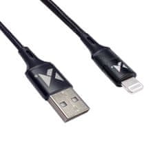 MG kábel USB / Lightning 2.4A 2m, čierny