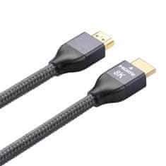 MG kábel HDMI 2.1 8K / 4K / 2K 2m, strieborný