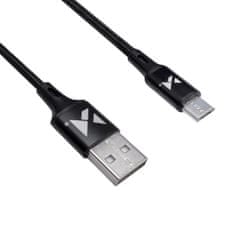 MG kábel USB / micro USB 2.4A 2m, čierny