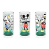 Invictus 1928 Disney Set sklenených pohárov Mickey a Minnie zelený 3 ks 270ml