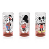 Disney Set sklenených pohárov Mickey a Minnie červený 3 ks 270ml
