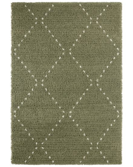 Mint Rugs AKCIA: 80x150 cm Kusový koberec Retro 105199 Forest Green, Cream