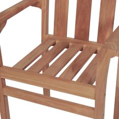 Vidaxl Záhradné stoličky 2 ks červené podložky teakový masív