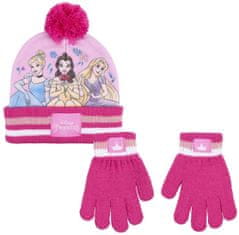 Disney dievčenský ružový set čiapky a rukavíc Princess 2200007929