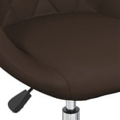 Vidaxl Otočná kancelárska stolička hnedá umelá koža