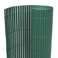 Vidaxl Obojstranný záhradný plot, PVC 90x500 cm, zelený
