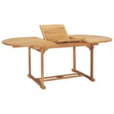 Vidaxl Skladací záhradný stôl, 150-200x100x75 cm, masívne teakové drevo