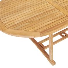 Vidaxl Skladací záhradný stôl, 150-200x100x75 cm, masívne teakové drevo