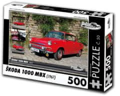 RETRO-AUTA© Puzzle č. 50 Škoda 1000 MBX (1967) 500 dielikov