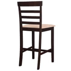 Vidaxl Hnedý drevený barový stôl a 4 barové stoličky